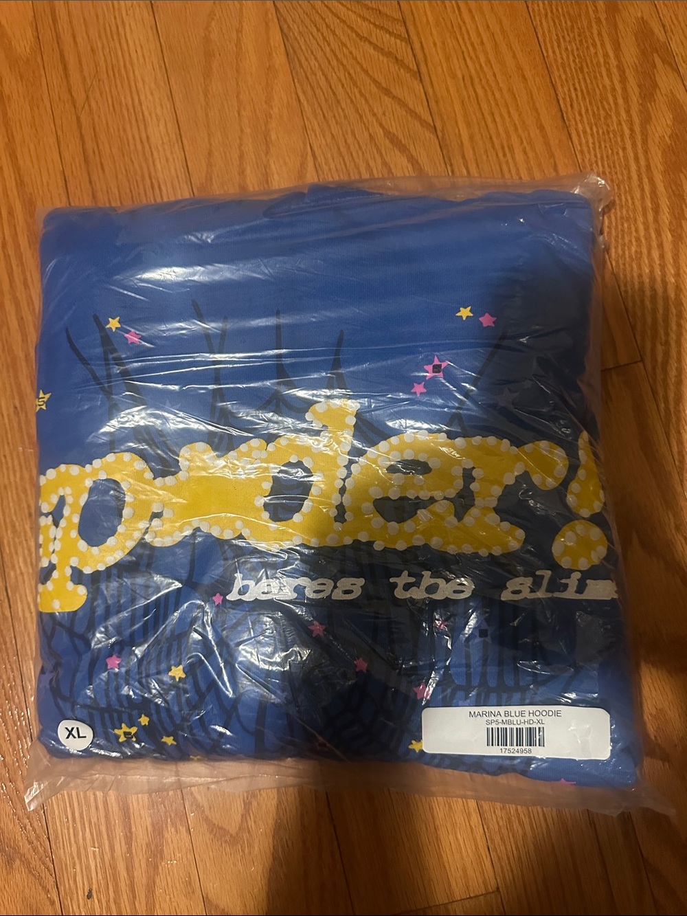 Ice Marina Blue sp5der hoodie